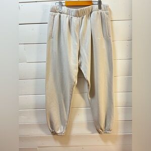 LAZYPANTS– Cream Jogger Pants size XL